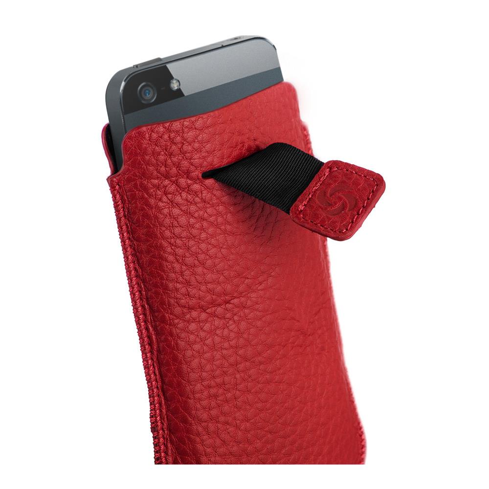 Slim Classic Leather Custodia a scorrimento Rosso - Foto 2